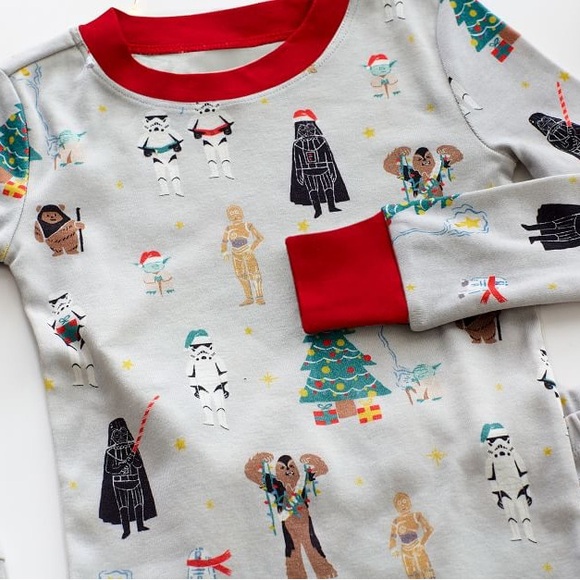 POTTERY BARN KIDS STAR WARS HOLIDAY ORGANIC COTTON PAJAMA PJS SET - CHRISTMAS - Picture 2 of 6